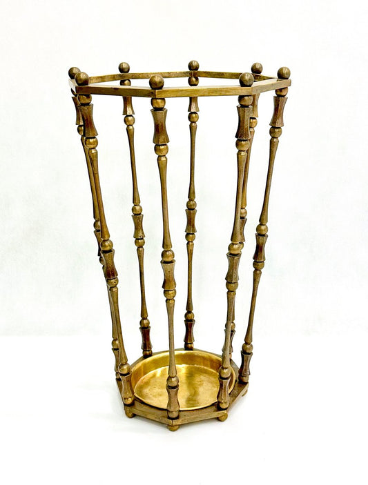 English Brass Umbrella Stand, 1900s