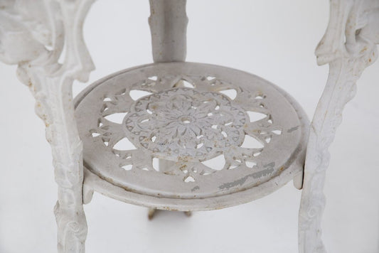 English Cast Iron and Wooden Table, 1890s