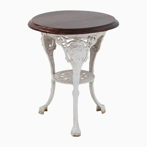 English Cast Iron and Wooden Table, 1890s-RCE-1404594