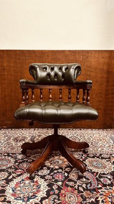 English Chesterfield Captain Chair-STK-2043475