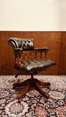 English Chesterfield Captain Chair-STK-2043475