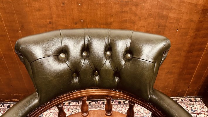 English Chesterfield Captain Chair-STK-2043475