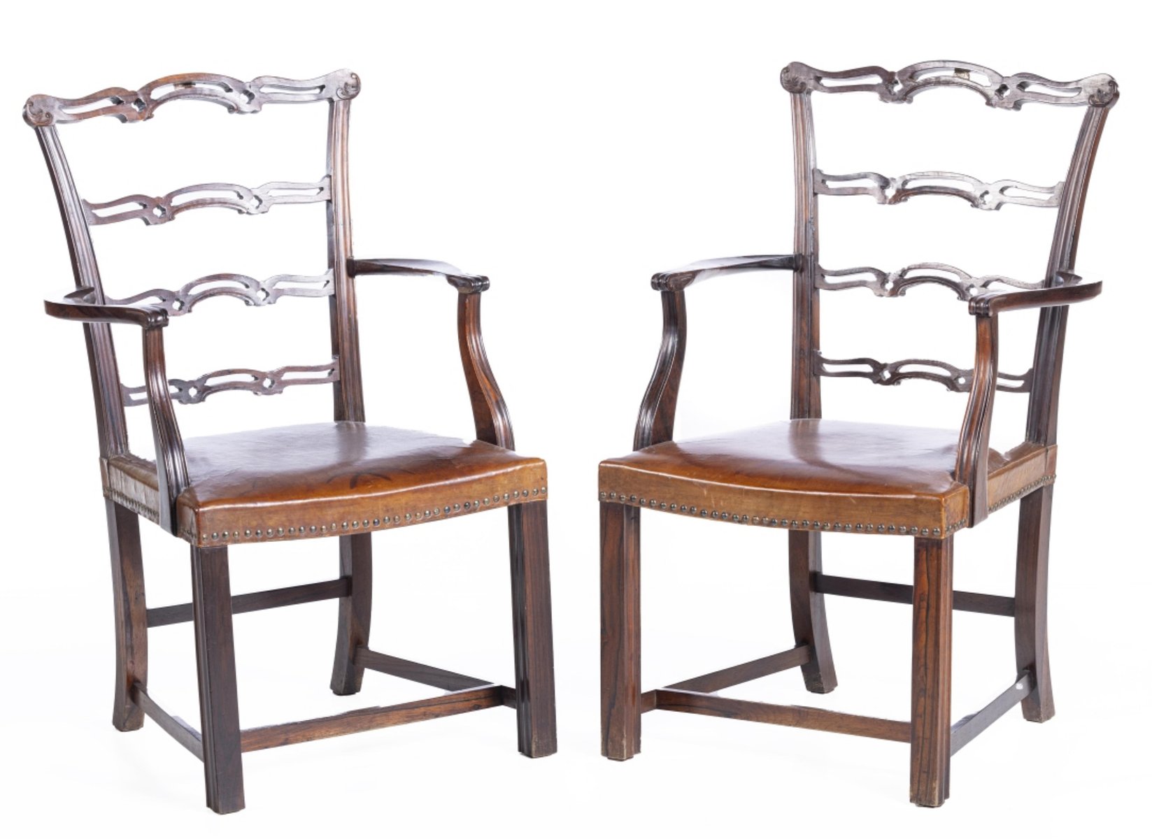 English Chippendale Armchairs, 1700s