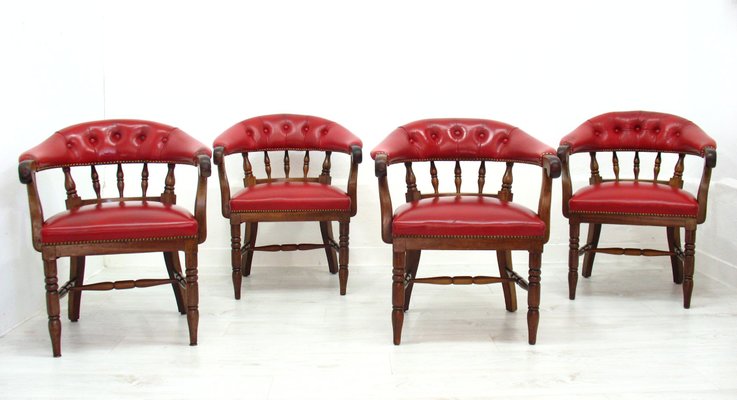 English Club Chairs, 1970s, Set of 4-WVA-1383461