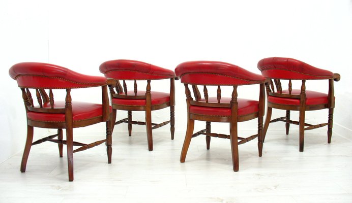 English Club Chairs, 1970s, Set of 4-WVA-1383461