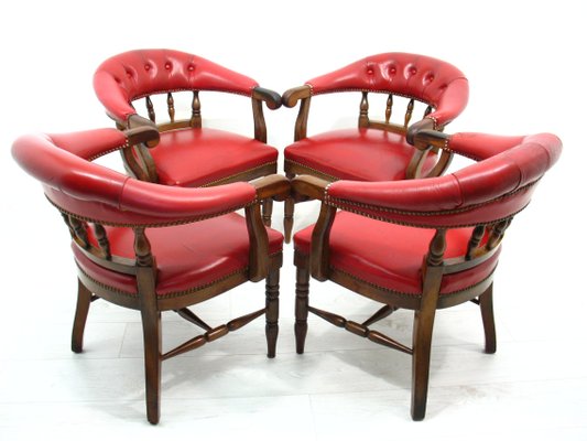 English Club Chairs, 1970s, Set of 4-WVA-1383461