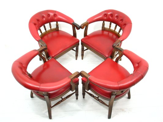 English Club Chairs, 1970s, Set of 4-WVA-1383461