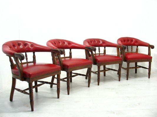 English Club Chairs, 1970s, Set of 4-WVA-1383461