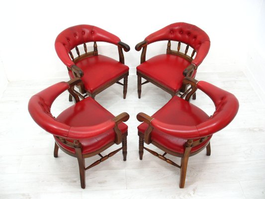 English Club Chairs, 1970s, Set of 4-WVA-1383461