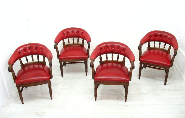 English Club Chairs, 1970s, Set of 4-WVA-1383461