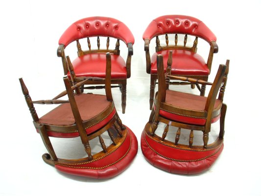 English Club Chairs, 1970s, Set of 4-WVA-1383461