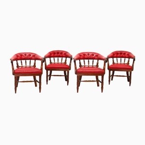 English Club Chairs, 1970s, Set of 4-WVA-1383461