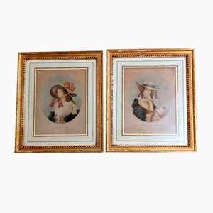 English Color Prints, Framed, Set of 2-QRS-1261257