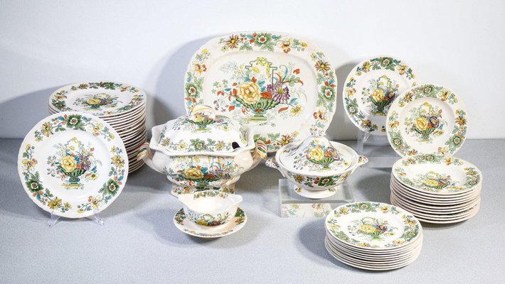 English Decorated Ceramic Service from Mason's, 1950s, Set of 41-OJE-1807526