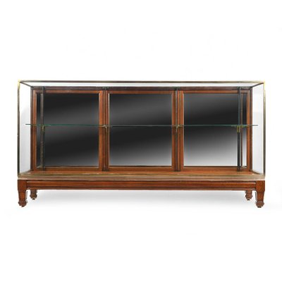 English Display Cabinet in Mahogany and Brass-NQ-722719