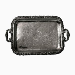 English Early Victorian Sheffield Tray with Handles, 1840-QRS-2031439