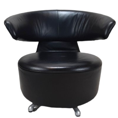 English Executive Swivel Chair in Leather, 1990s-TCS-1311461