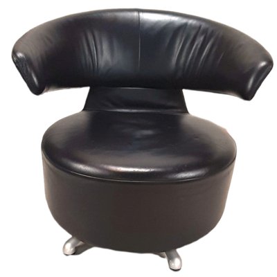 English Executive Swivel Chair in Leather, 1990s-TCS-1311461