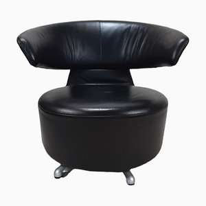 English Executive Swivel Chair in Leather, 1990s-TCS-1311461