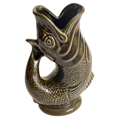 English Fish Pitcher in Green Grey, 1950-UR-1820305