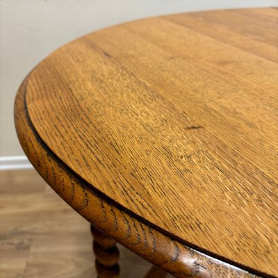 English Gateleg Oval Oak Folding Table-ALF-2033463