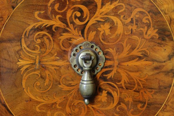 English George II Style Burl Walnut and Marquetry Chest on Stand or Highboy, 1890s-AXE-1433464