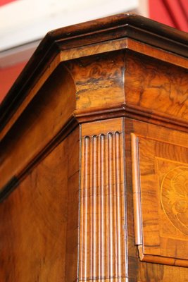 English George II Style Burl Walnut and Marquetry Chest on Stand or Highboy, 1890s-AXE-1433464