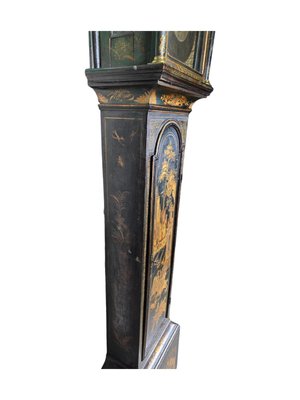 English George III 18th Century Japanned Tall Case Clock with Chinoiserie Décor, 1750s-FDW-2026502