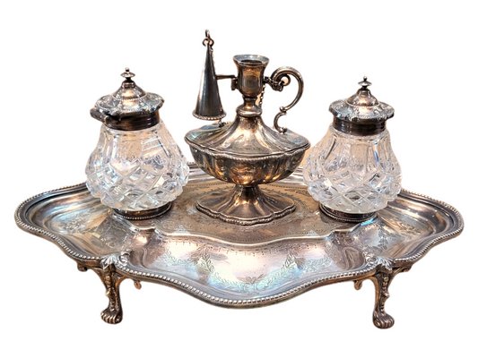 English George III Inkstand by Thomas Watson & Co, 19th Century, Set of 4-TCS-1357401