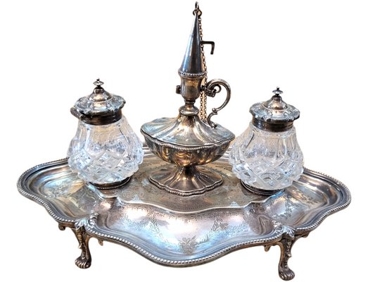 English George III Inkstand by Thomas Watson & Co, 19th Century, Set of 4-TCS-1357401