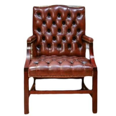 English Leather Armchair-TCS-1178569