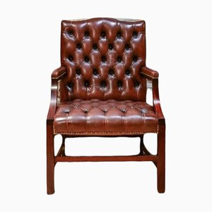 English Leather Armchair-TCS-1178569