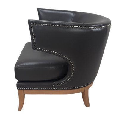 English Leather Savoy Club Chair by Andrew Martin, Set of 2-TCS-1187792