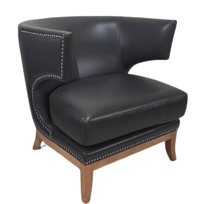 English Leather Savoy Club Chair by Andrew Martin, Set of 2-TCS-1187792