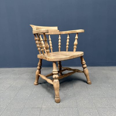 English Light Beech Wood Captain Chair-NPL-2016948