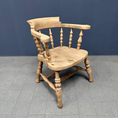 English Light Beech Wood Captain Chair-NPL-2016948