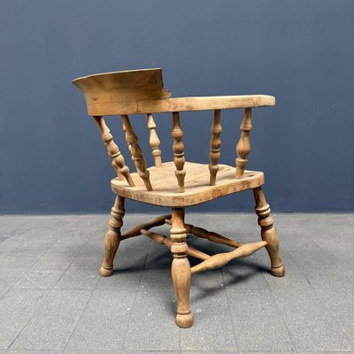 English Light Beech Wood Captain Chair-NPL-2016948