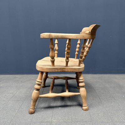 English Light Beech Wood Captain Chair-NPL-2016948