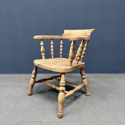 English Light Beech Wood Captain Chair-NPL-2016948