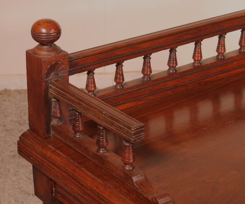 English Mahogany Bench, 1800s-HPU-1290680