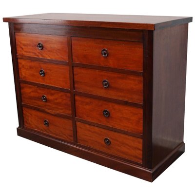 English Mahogany Commode Bank of Drawers, 1930s-XO-1287088