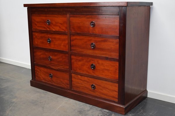 English Mahogany Commode Bank of Drawers, 1930s-XO-1287088