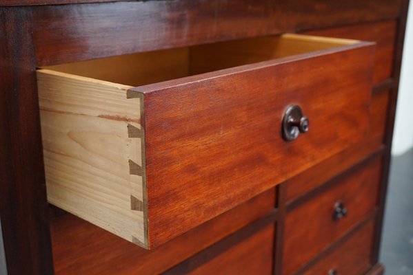 English Mahogany Commode Bank of Drawers, 1930s-XO-1287088