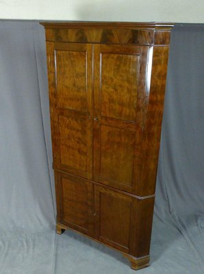 English Mahogany Corner Cabinet-WSV-938774