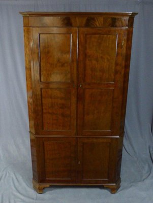 English Mahogany Corner Cabinet-WSV-938774