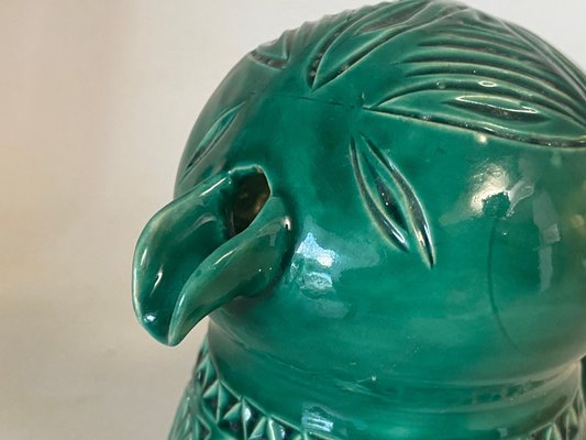 English Majolica Green Bird Jug, 1960-UR-1782951