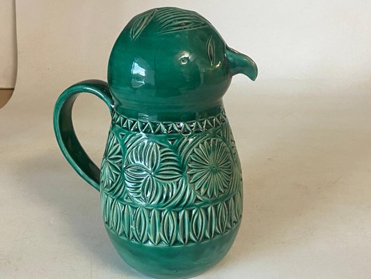 English Majolica Green Bird Jug, 1960-UR-1782951