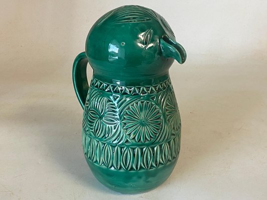 English Majolica Green Bird Jug, 1960-UR-1782951