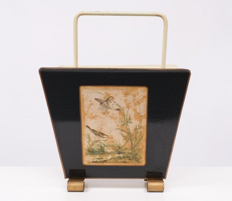 English Metal Magazine Rack, 1950s-GCG-1737123