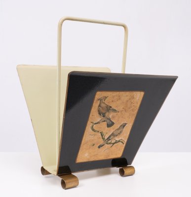 English Metal Magazine Rack, 1950s-GCG-1737123